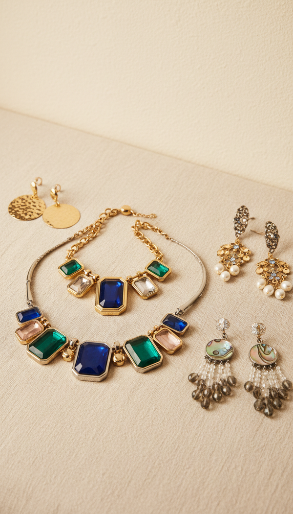 Statement Necklace and Earrings Set
