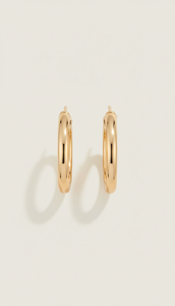 Champagne Gold Hoop Earrings