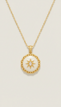 Ivory Enamel Pendant Necklace