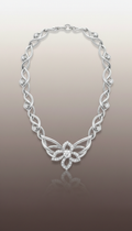 White Gold Style Necklace
