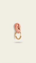 Soft Gold Arc Hoop Earrings