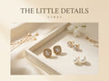 3-Pair Crystal & Pearl Stud Earrings Set for Women